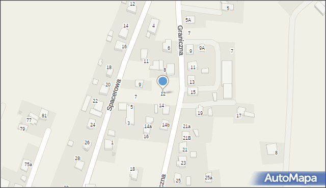 Kobielice, Graniczna, 12, mapa Kobielice