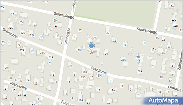 Kobyłka, Graniczna, 28, mapa Kobyłka