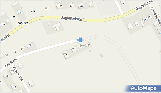 Kocmyrzów, Graniczna, 96, mapa Kocmyrzów