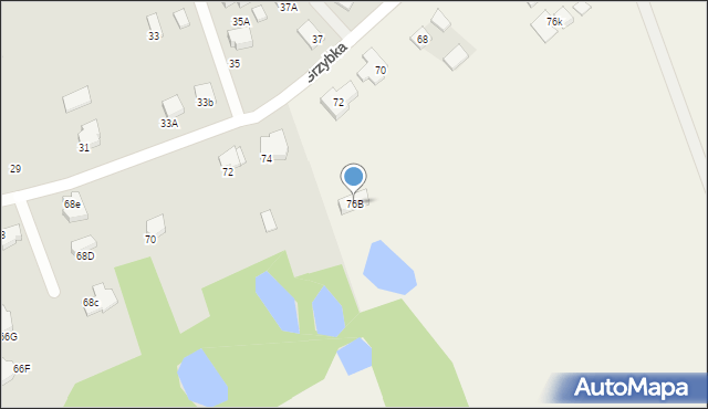 Kokoszkowy, Grzybka Józefa, dh., 76B, mapa Kokoszkowy