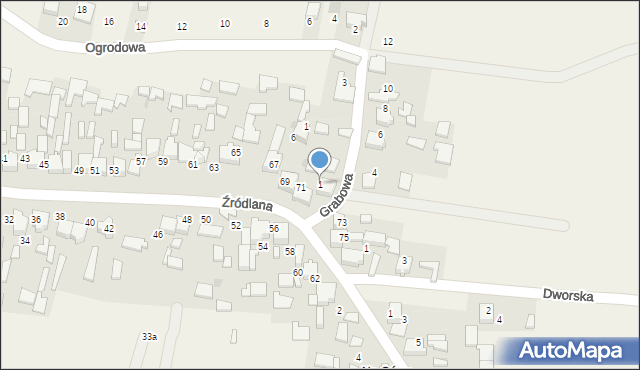 Kolbark, Grabowa, 1, mapa Kolbark