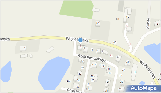 Koleczkowo, Gryfa Pomorskiego, 1, mapa Koleczkowo