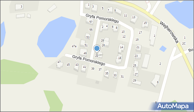 Koleczkowo, Gryfa Pomorskiego, 22, mapa Koleczkowo