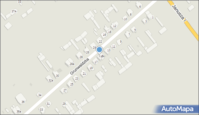Kolno, Grunwaldzka, 15A, mapa Kolno