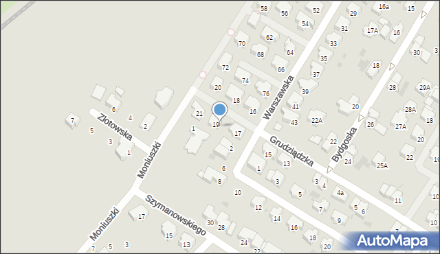 Kołobrzeg, Grudziądzka, 19A, mapa Kołobrzegu