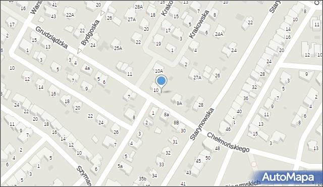 Kołobrzeg, Grudziądzka, 9, mapa Kołobrzegu