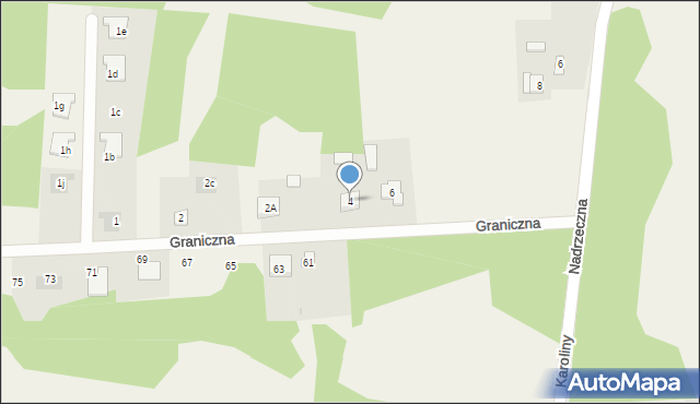 Kolonia Poczesna, Graniczna, 4, mapa Kolonia Poczesna