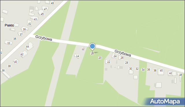 Koniecpol, Grzybowa, 18, mapa Koniecpol