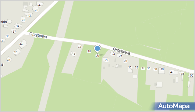 Koniecpol, Grzybowa, 20, mapa Koniecpol