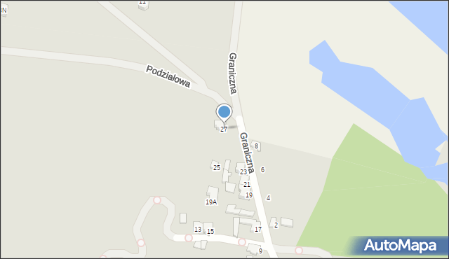 Konin, Graniczna, 27, mapa Konina