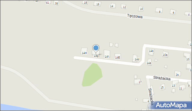Konin, Grójecka, 14g, mapa Konina