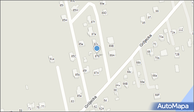 Konin, Grójecka, 87b, mapa Konina