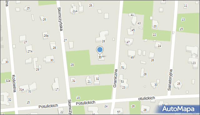 Konstancin-Jeziorna, Graniczna, 30, mapa Konstancin-Jeziorna