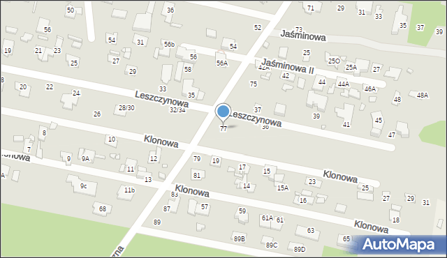 Konstancin-Jeziorna, Graniczna, 77, mapa Konstancin-Jeziorna