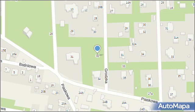 Konstancin-Jeziorna, Grodzka, 32, mapa Konstancin-Jeziorna