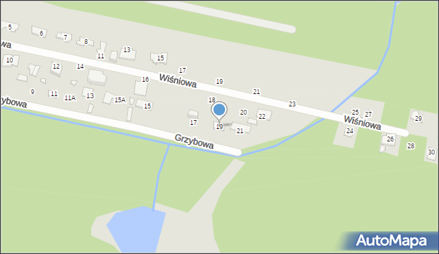Konstancin-Jeziorna, Grzybowa, 19, mapa Konstancin-Jeziorna