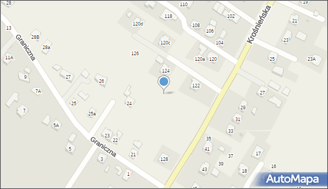 Korczyna, Graniczna, 21b, mapa Korczyna