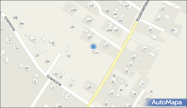 Korczyna, Graniczna, 21d, mapa Korczyna