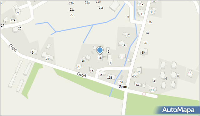 Kościelisko, Groń, 16, mapa Kościelisko