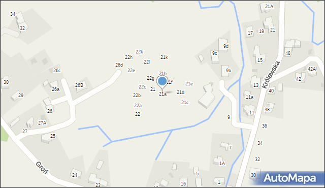 Kościelisko, Groń, 21a, mapa Kościelisko
