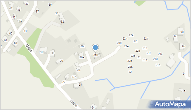 Kościelisko, Groń, 26B, mapa Kościelisko