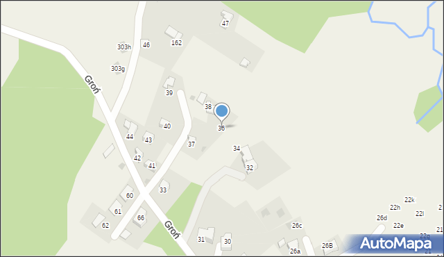 Kościelisko, Groń, 36, mapa Kościelisko