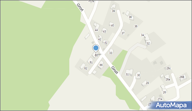 Kościelisko, Groń, 60, mapa Kościelisko