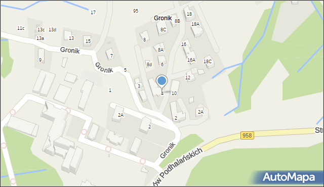 Kościelisko, Gronik, 4, mapa Kościelisko