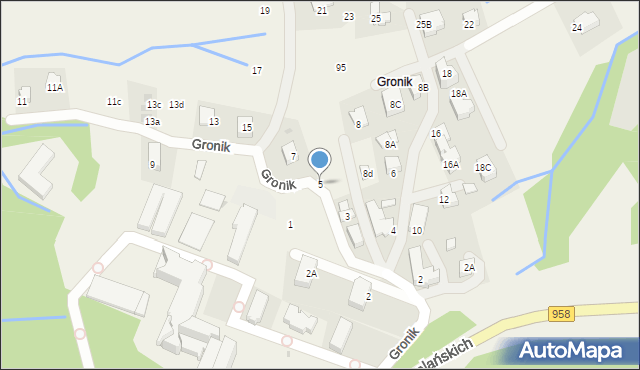 Kościelisko, Gronik, 5, mapa Kościelisko
