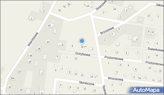 Kostkowice, Grzybowa, 4, mapa Kostkowice