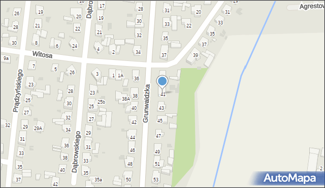 Kostrzyn, Grunwaldzka, 41, mapa Kostrzyn