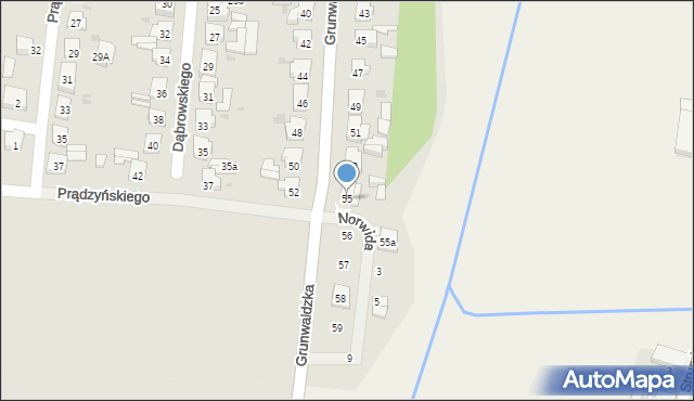 Kostrzyn, Grunwaldzka, 55, mapa Kostrzyn