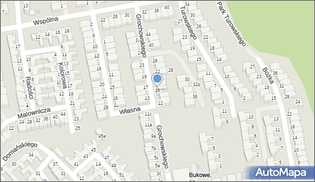 Koszalin, Grochowskiego Maksymiliana, ks., 16, mapa Koszalina