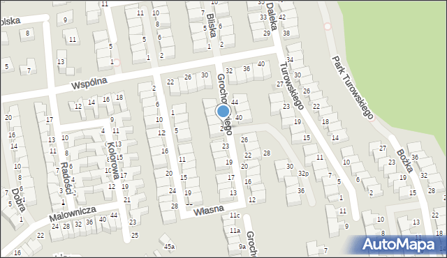 Koszalin, Grochowskiego Maksymiliana, ks., 27, mapa Koszalina