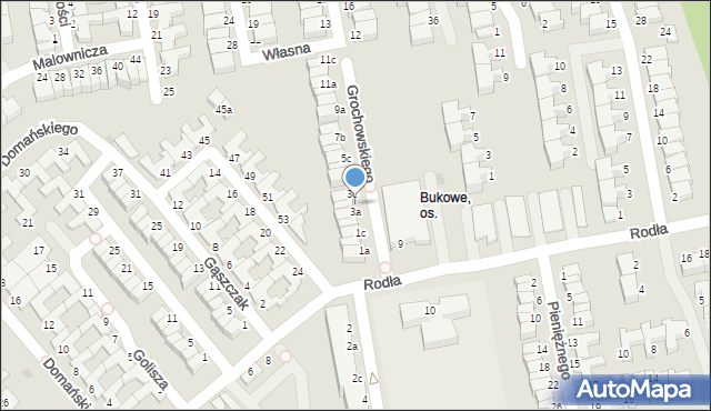 Koszalin, Grochowskiego Maksymiliana, ks., 3b, mapa Koszalina