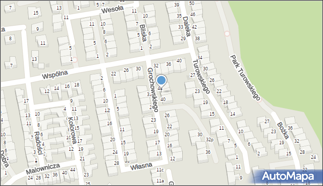 Koszalin, Grochowskiego Maksymiliana, ks., 42, mapa Koszalina