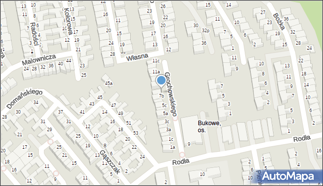 Koszalin, Grochowskiego Maksymiliana, ks., 7c, mapa Koszalina