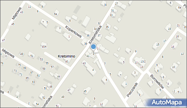 Koszalin, Grzybowa, 2, mapa Koszalina