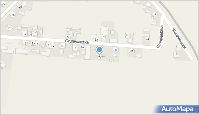 Kowalew, Grunwaldzka, 7a, mapa Kowalew
