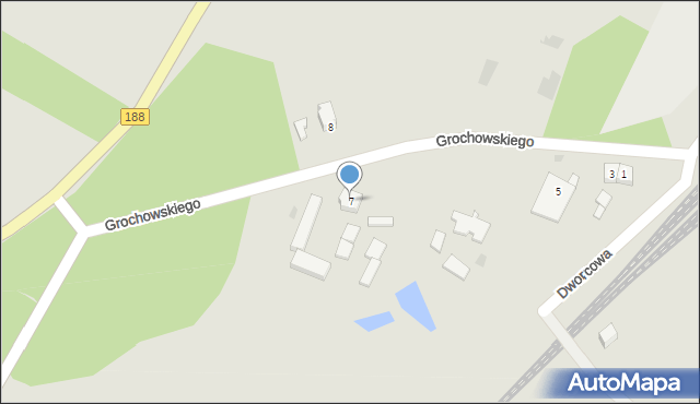 Krajenka, Grochowskiego Maksymiliana, ks., 7, mapa Krajenka