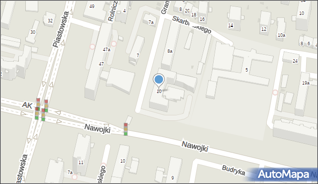 Kraków, Gramatyka, 10, mapa Krakowa