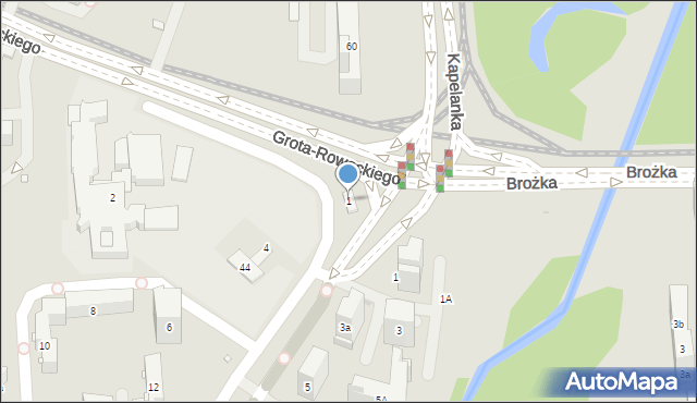 Kraków, Grota-Roweckiego Stefana, gen., 1, mapa Krakowa