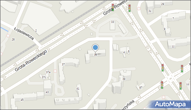 Kraków, Grota-Roweckiego Stefana, gen., 35, mapa Krakowa