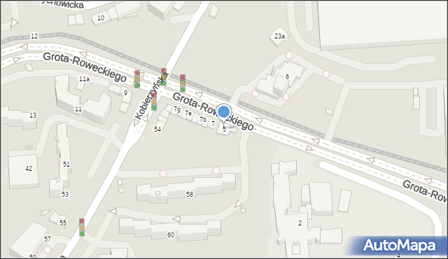 Kraków, Grota-Roweckiego Stefana, gen., 5, mapa Krakowa