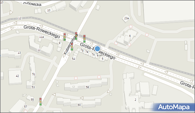 Kraków, Grota-Roweckiego Stefana, gen., 7, mapa Krakowa