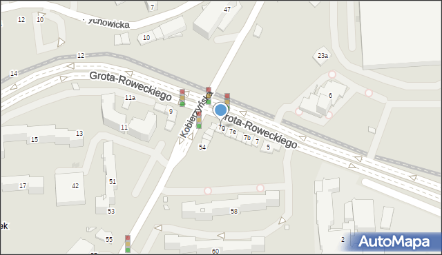 Kraków, Grota-Roweckiego Stefana, gen., 7g, mapa Krakowa
