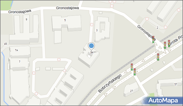 Kraków, Gronostajowa, 3A, mapa Krakowa