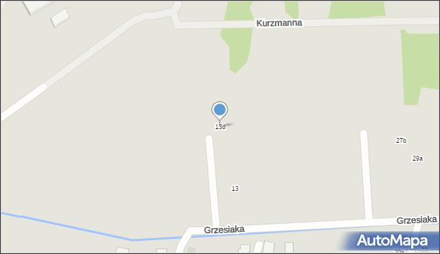 Kraków, Grzesiaka-Czarnego Józefa, 13d, mapa Krakowa