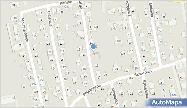 Kraków, Gryglewskiego Aleksandra, 13, mapa Krakowa