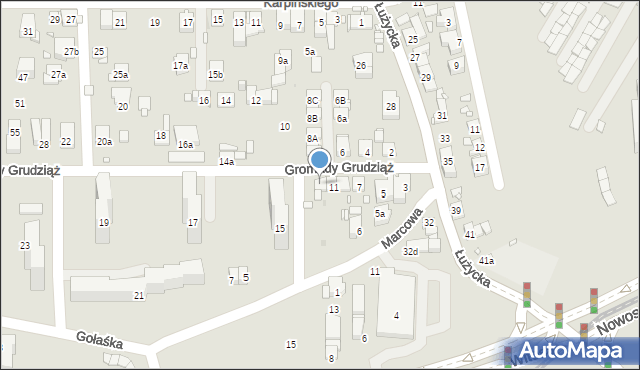 Kraków, Gromady Grudziąż, 11a, mapa Krakowa